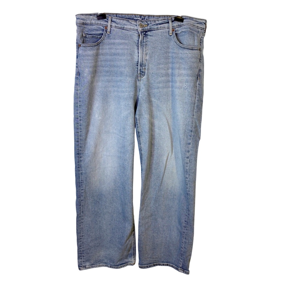Old Navy Jeans Sky-Hi Wide Leg Women 20 Light Blue Extra High Rise  Denim